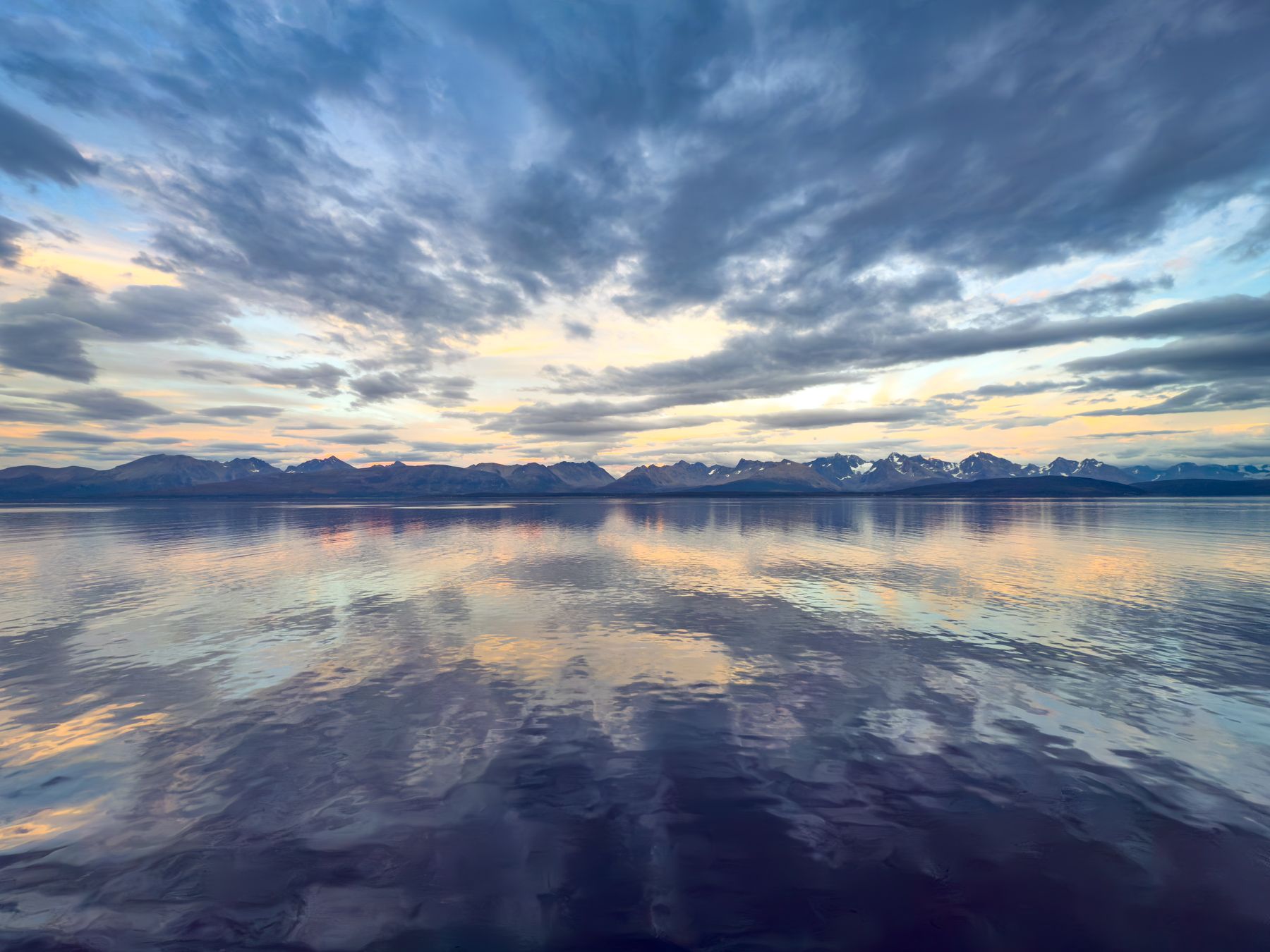 Surreal Sunset Reflection, Blue